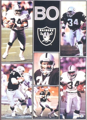 1990 Starline BO JACKSON Raiders Monster Poster MINI Promo Piece RARE