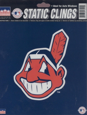12 Cleveland Indians 6 inch Static Cling Stickers