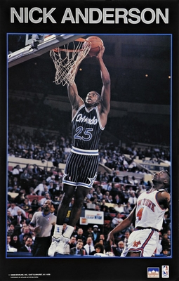 1990 Nick Anderson Orlando Magic Original Starline Poster OOP