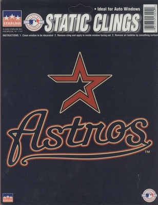 12 Houston Astros 6 inch Static Cling Stickers