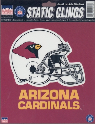 12 Arizona Cardinals 6 inch Static Cling Stickers