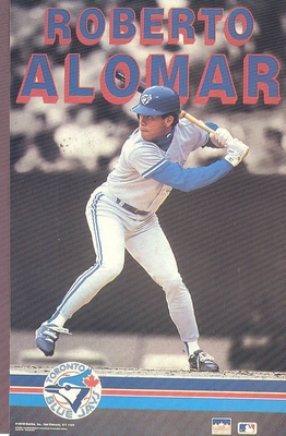 Roberto Alomar B&W TORONTO BLUE JAYS Starline Poster MINI Promo Piece 3x5