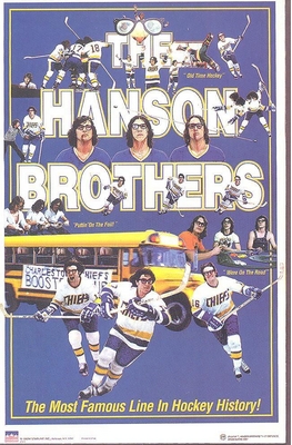 THE HANSON BROTHERS Slapshot Original Starline Poster MINI Promo Piece 3x5
