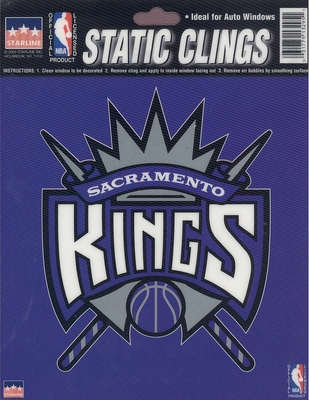 12 Sacramento Kings 6 inch Static Cling Stickers