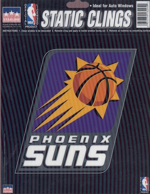 12 Phoenix Suns 6 inch Static Cling Stickers