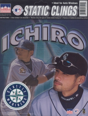 12 Ichiro Suzuki Seattle Mariners 6 inch Static Cling Stickers