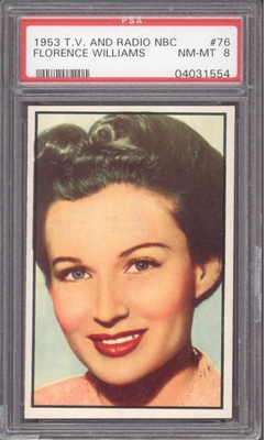 1953 Bowman TV & Radio NBC #76 Florence Williams PSA 8 NM-MT