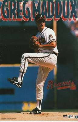 1995 Greg Maddux Atlanta Braves Original Starline Poster OOP