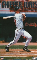 Chipper Jones ATLANTA BRAVES Original Starline Poster MINI Promo Piece 3x5