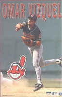 Omar Vizquel CLEVELAND INDIANS Original Starline Poster MINI Promo Piece 3x5