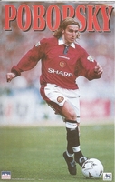 KAREL POBORSKY MANCHESTER UNITED Starline Poster MINI Promo Piece 3x5