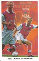 DENNIS BERGKAMP ARSENAL Original Starline Poster MINI Promo Piece 3x5