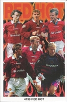 RED HOT COLLAGE MANCHESTER UNITED Original Starline Poster MINI Promo Piece 3x5