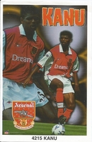 KANU ARSENAL FC Original Starline Poster MINI Promo Piece 3x5