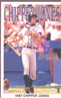 Chipper Jones ATLANTA BRAVES Starline Poster MINI Promo Piece 3x5