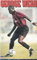 GEORGE WEAH AC MILAN Original Starline Poster MINI Promo Piece 3x5