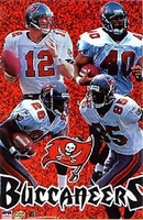 1997 Tampa Bay Buccaneers Collage Original Starline Poster OOP