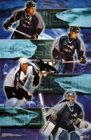 2001 SAN JOSE SHARKS COLLAGE Original Starline Poster OOP SELANNE NABOKOV RICCI