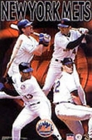 1999 New York Mets Collage Piazza Leiter Alfonzo Original Starline Poster OOP