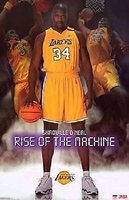 2003 Shaquille O'Neal Rise of the Machine Los Angeles Lakers Starline Poster OOP