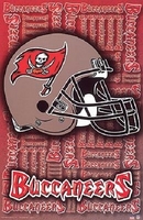 2001 Tampa Bay Buccaneers Helmet Logo Original Starline Poster OOP