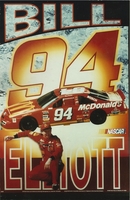 Bill Elliott Glossy NASCAR Poster MINI Promo Piece 3x5