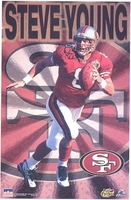 1997 Steve Young Glow San Francisco 49ers Original Starline Poster OOP