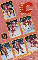 1991 Calgary Flames Collage Original Starline Poster  RARE Vernon Fleury Suter