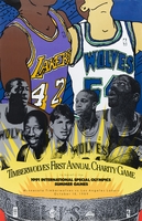 1989 Special Olympics Timberwolves Lakers Charity Game Starline Poster VERY RARE