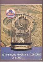 1970 New York Mets Program/Scorecard vs Atlanta Braves (unscored) VG CONDITION