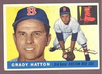 1955 Topps #131 Grady Hatton EX+ BOSTON RED SOX crease free