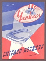 AAFC NEW YORK YANKEES  vs. CHICAGO ROCKETS 10-31-1948 Game Program  EX+
