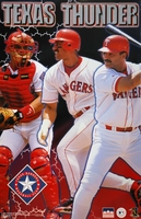 1999 TEXAS THUNDER Pudge Rodriguez Palmeiro Gonzalez Original Starline Poster