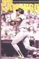 Jose Canseco OAKLAND A's B&W Starline Poster MINI Promo Piece 3x5