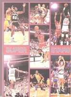 1990 Starline STARS JORDAN MAGIC BIRD EWING Monster Poster MINI Promo Piece RARE