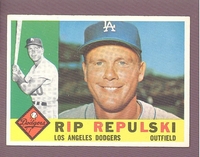 1960 Topps #265 Rip Repulski EX-MT LOS ANGELES DODGERS crease free