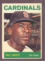 1964 Topps #240 Bill White EX+ ST LOUIS CARDINALS crease free