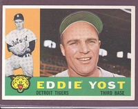 1960 Topps #245 Eddie Yost NM DETROIT TIGERS crease free