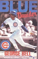 George Bell CHICAGO CUBS Blue Thunder Starline Poster MINI Promo Piece 3x5