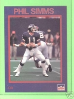 1988 Starline Phil Simms Promo Card  NEW YORK GIANTS