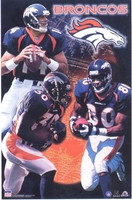 2000 Denver Broncos Collage Original Starline Poster OOP Griese Smith Davis
