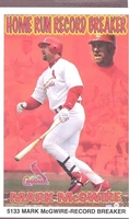 Mark McGwire HR Record ST.LOUIS CARDINALS Starline Poster MINI Promo Piece 3x5