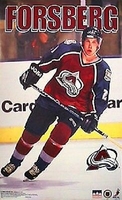 1998 Peter Forsberg Colorado Avalanche Original Starline Poster OOP