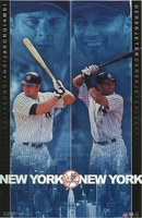2002 Jeter & Giambi New York Yankees Original Starline Poster OOP