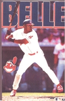 Albert Belle CLEVELAND INDIANS Starline Poster MINI Promo Piece 3x5