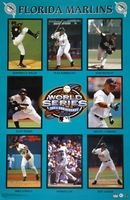 2003 Florida Marlins World Champions Original Starline Action Poster OOP