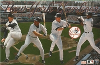 NEW YORK YANKEES COLLAGE Cone Bernie Boggs Starline Poster MINI Promo Piece 3x5