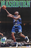 1996 Jamal Mashburn Dallas Mavericks Original Starline Poster OOP