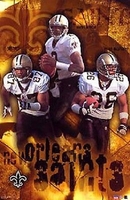 2002 New Orleans Saints Collage Original Starline Poster OOP