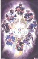 2002 NFL Star Power Collage Original Starline Poster OOP Manning Favre Brady